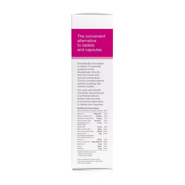 Better You multivitamin oral spray blackcurrant and plum flavour 25ml - British product