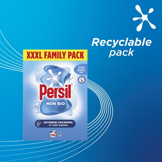 Persil non bio sensitive washing powder 130 washes, imported from the UK