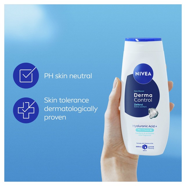 Nivea Derma Control Defend shower gel, imported from the UK