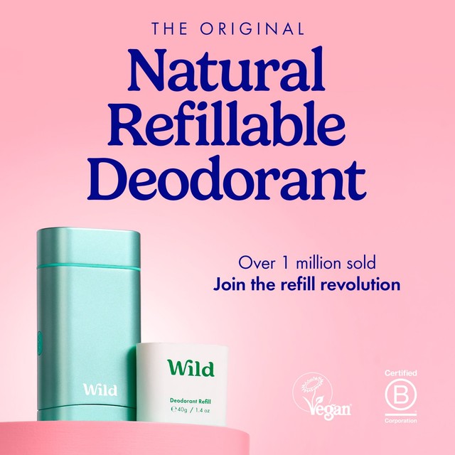 Wild Fresh Cotton & Sea Salt natural deodorant refill 40g (British brand)