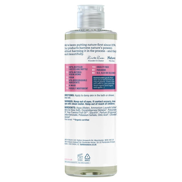 Faith In Nature wild rose body wash 400ml - British product