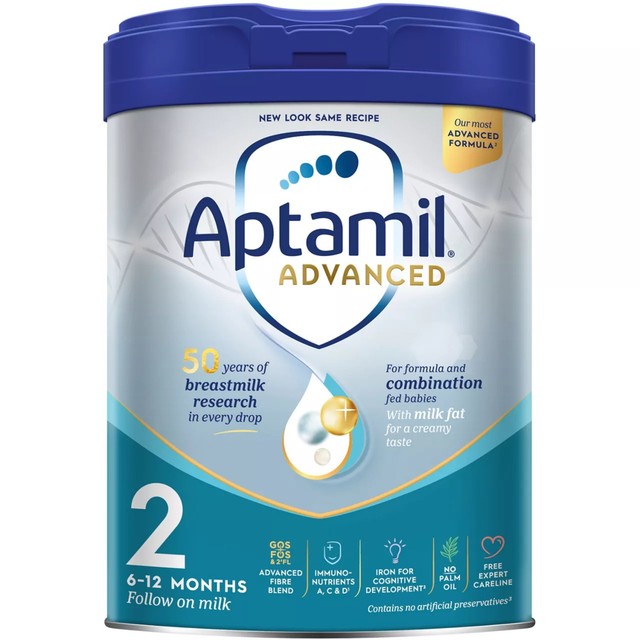 Aptamil Advanced 2 Folgenahrung Milchpulver 800g – britisches Produkt