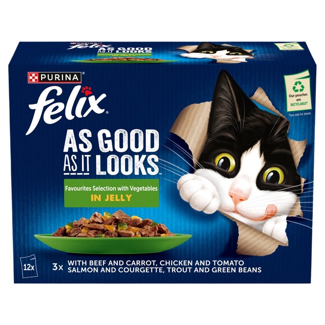 Felix Favourites wet cat food multipack 12 x 85g - British product