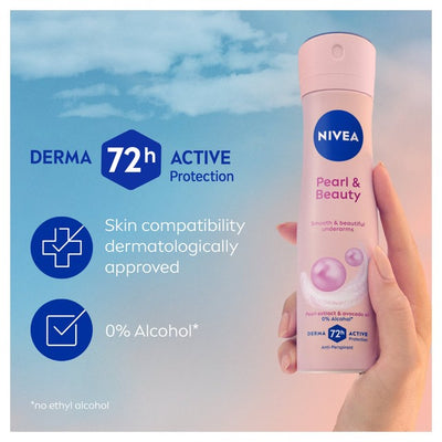 M&S Nivea Anti-Perspirant Deodorant Spray Pearl & Beauty 150ml- Buy online at McGrocer