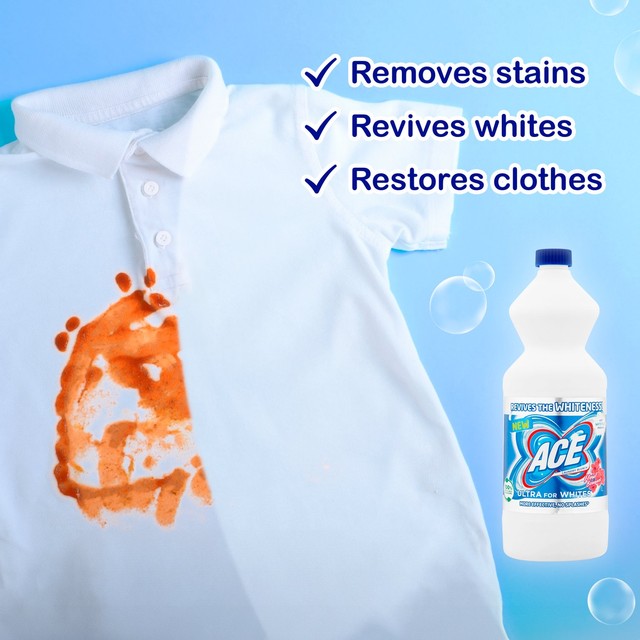 Ace Ultra for whites laundry bleach 1L - British product