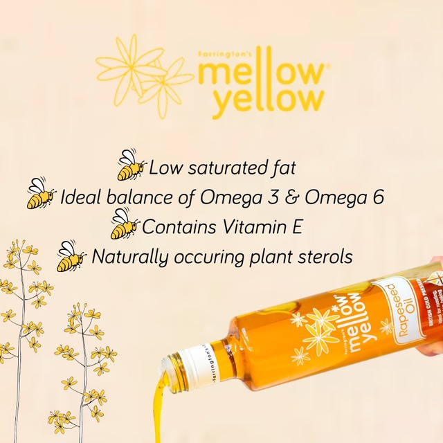 Farrington's Mellow Yellow cold pressed rapeseed oil 500ml - British product