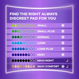 Always Discreet Maxi Comfort incontinence pads 12 count, UK version