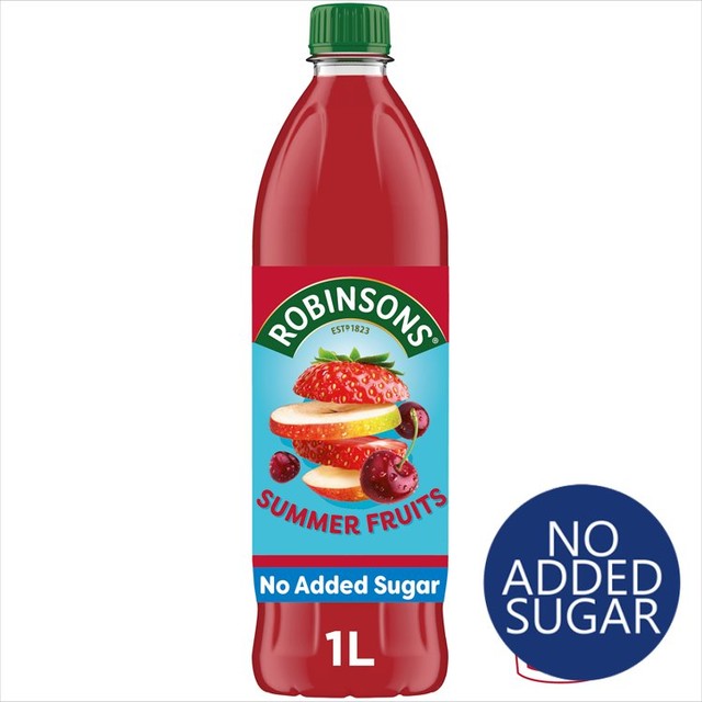 Robinsons Summer Fruits No Added Sugar Squash 1L, imported from the UK
