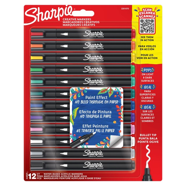 Sharpie acrylic paint marker pens 12 pack (British brand)