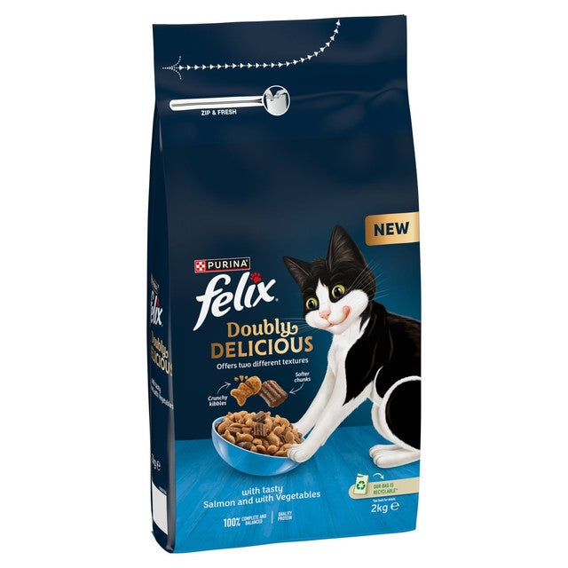 Felix dry cat food salmon and vegetables 2kg - British product