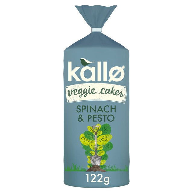 Kallo Spinach & Pesto Veggie Cakes 122g box, UK version