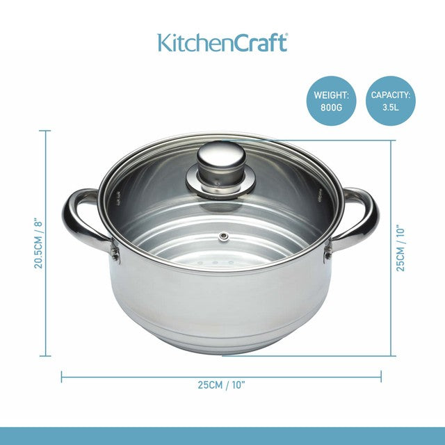 Kitchen Craft universal steamer insert for 16-20cm pans, UK version