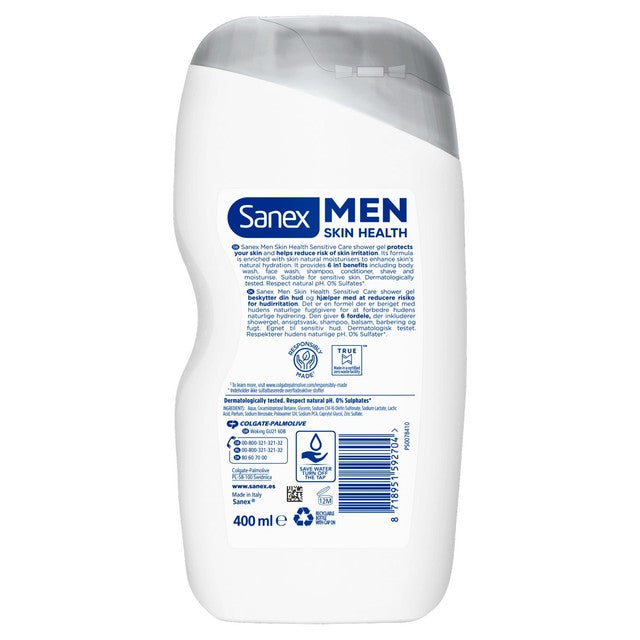 Sanex Men Sensitive Body Wash 400ml (British brand)