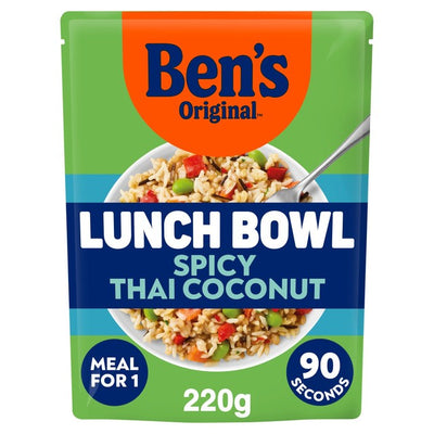 M&S Ben's Original Lunch Bowl Spicy Thai Style & Coconut Microwave Rice Meal 220g- Buy online at McGrocer