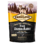 Carnilove fresh chicken and rabbit adult dog food 1.5kg - British product