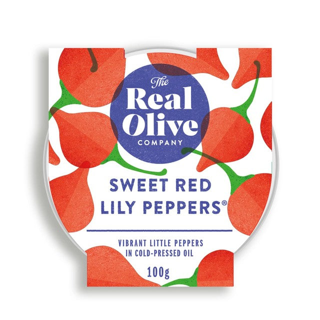 The Real Olive Co. Sweet Red Lily pickled peppers 100g (British brand)