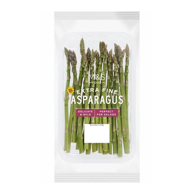 M&S extra fine asparagus 110g, imported from the UK