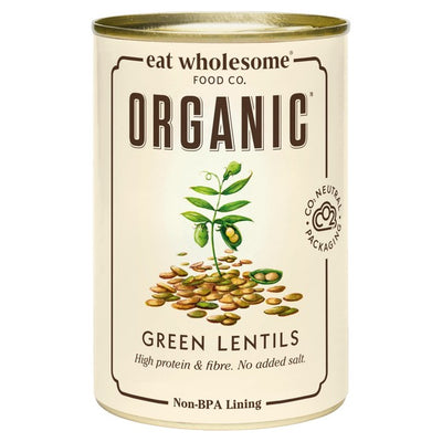 M&S Eat Wholesome Organic Green Canned Lentils 400g- Buy online at McGrocer