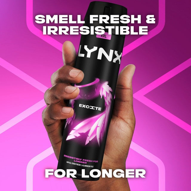 Lynx Excite Men's Body Spray 250ml, UK version