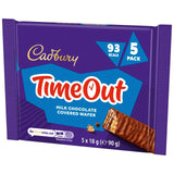 Cadbury Timeout milk chocolate wafer multipack 5 bars, UK version