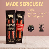 Serious Pig spicy salami snacks 30g (British brand)