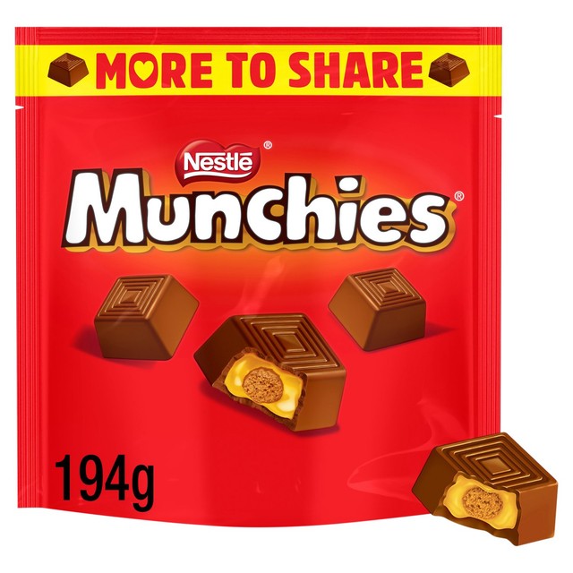 Munchies milk chocolate and caramel sweets 194g, imported from the UK