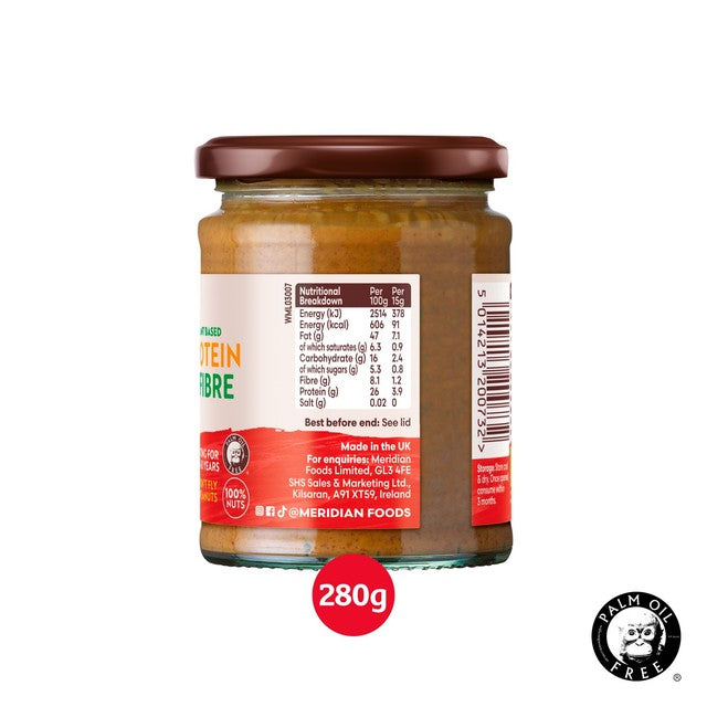 Meridian crunchy peanut butter 280g, imported from the UK