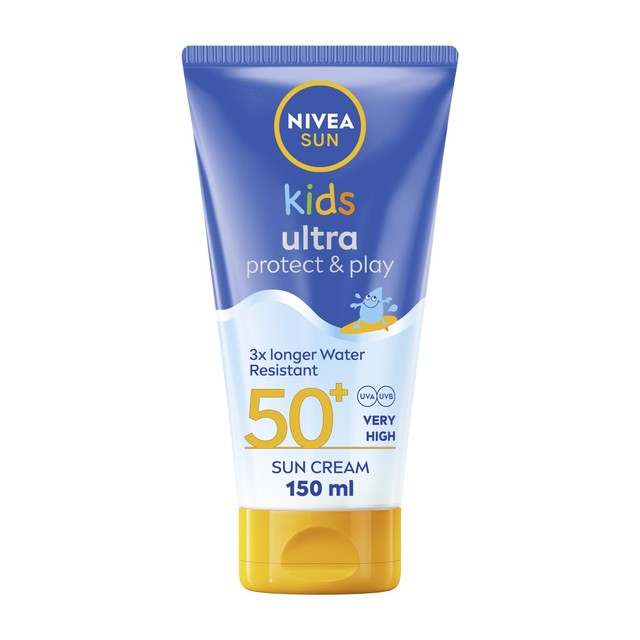 Nivea Kids Protect & Play Ultra SPF 50+ Sun Cream 150ml, imported from the UK