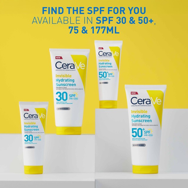 CeraVe invisible hydrating sunscreen SPF 50, UK version