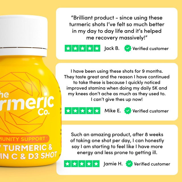 The Turmeric Co raw turmeric vitamin C D3 shot 60ml (British brand)