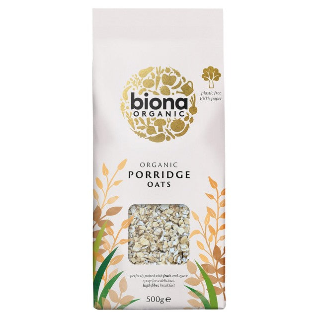 Biona organic porridge oats 500g, imported from the UK