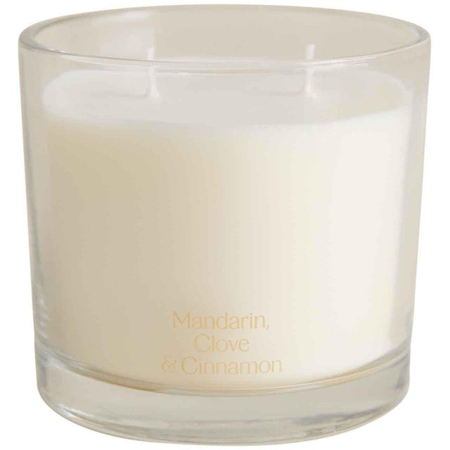 M&S Mandarin Clove and Cinnamon Core Candle Red Mix, imported from the UK