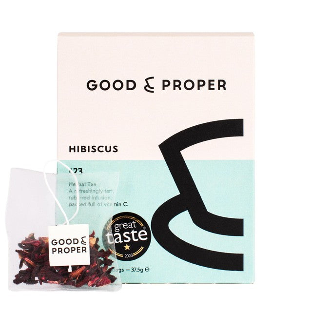 Good & Proper Hibiscus Tea Bags x15 37.5g, UK version