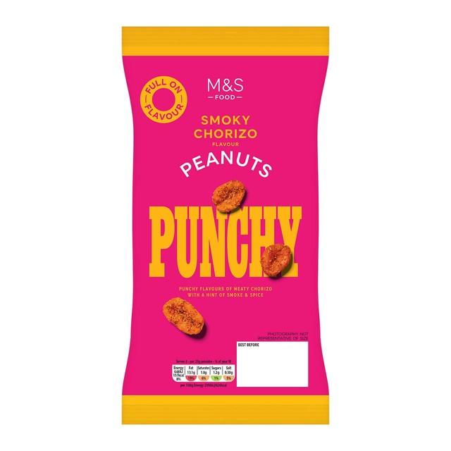 M&S smoky chorizo peanuts 200g, imported from the UK