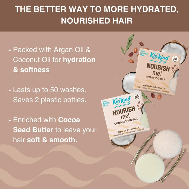 KinKind Nourish Me conditioner bar 40g, UK version