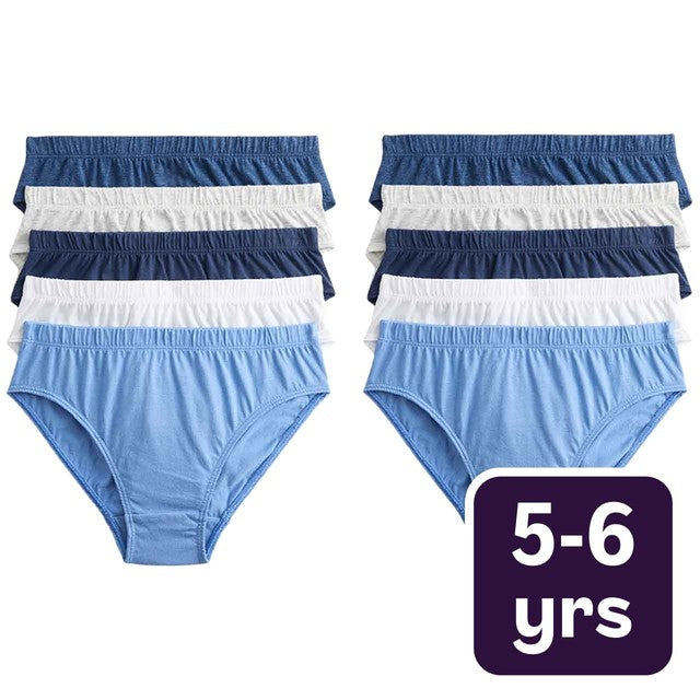 M&S blue nautical briefs for children aged 5-6 years, imported from the UK