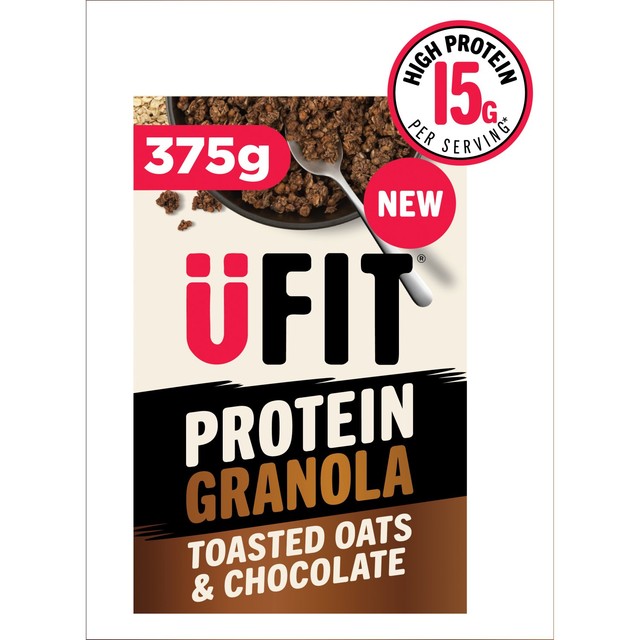 UFIT protein granola with toasted oats and chocolate chips, UK version