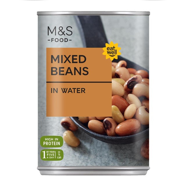 M&S mixed beans in water 400g, imported from the UK