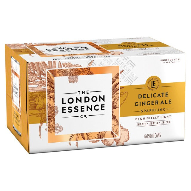London Essence Co. delicate ginger ale 6 x 150ml cans - British product