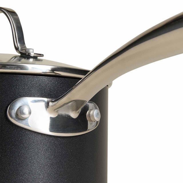 M&S non-stick saucepan 18cm aluminium, imported from the UK