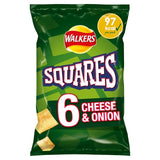 Walkers Squares Cheese & Onion crisps 6x22g multipack (British brand)