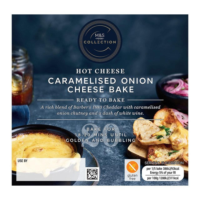 M&S caramelised onion cheese bake 150g, imported from the UK