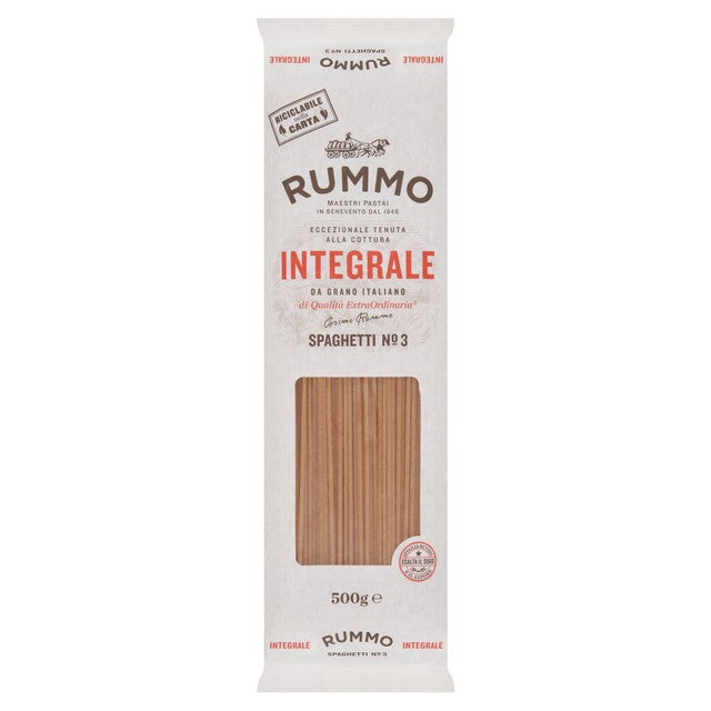 Rummo Wholewheat Spaghetti Integrali Pasta 500g, imported from the UK