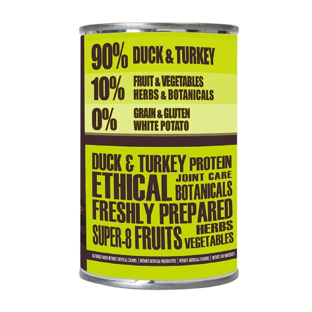 AATU Adult Duck and Turkey wet dog food 6x400g - British product