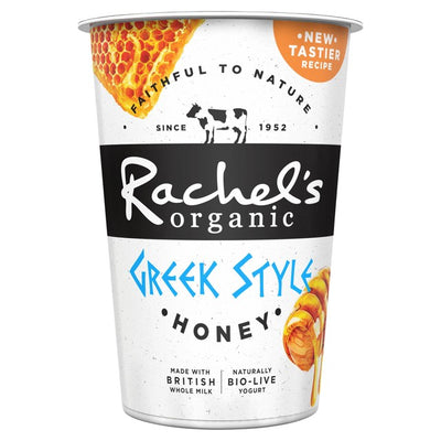 زبادي يوناني بطعم العسل عضوي Rachel's 450 جرام - اشترِ عبر الإنترنت من McGrocer