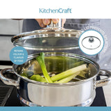 Kitchen Craft universal steamer insert for 16-20cm pans, UK version