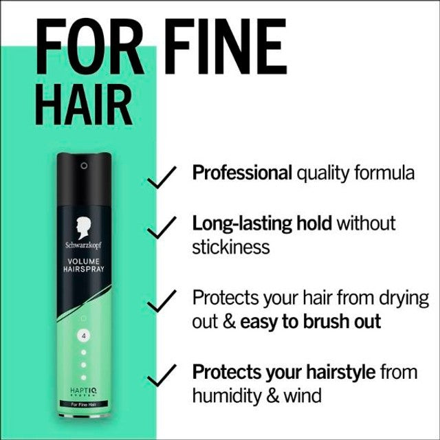 Schwarzkopf hairspray for fine hair 250ml (British brand)