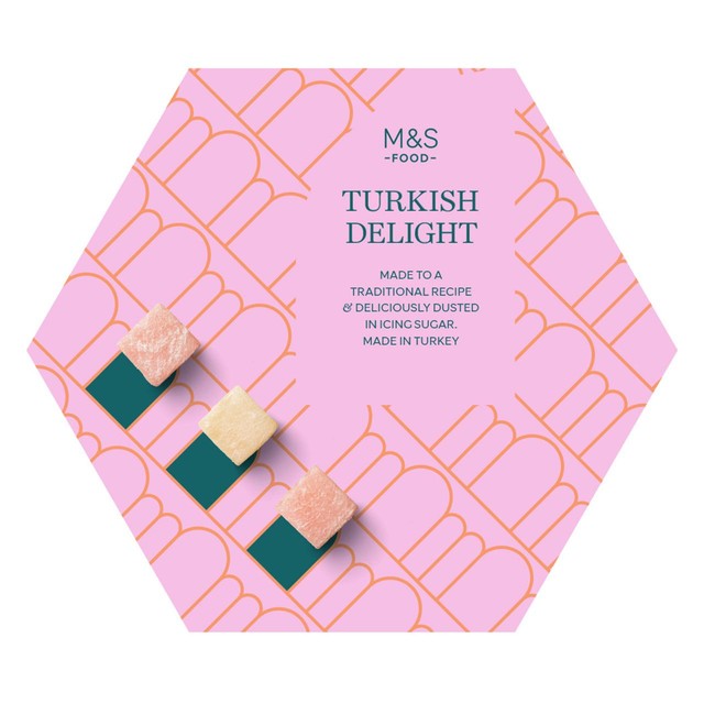 M&S Rose and Lemon Flavoured Turkish Delight 325g, imported from the UK