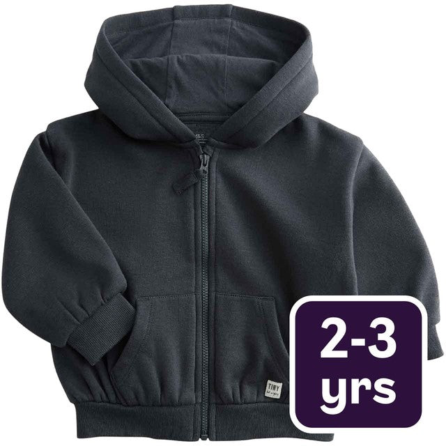 M&S Tommy zip up hoodie charcoal 2-3 years, imported from the UK
