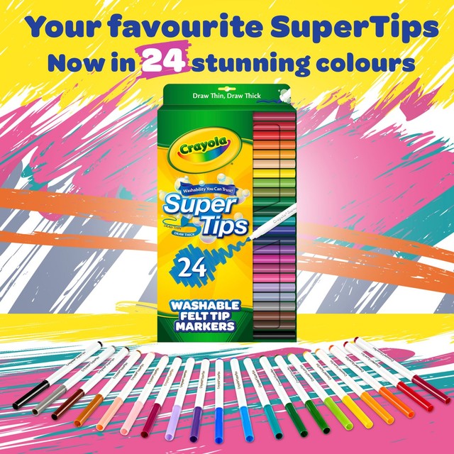Crayola Supertips markers 24 pack - British product